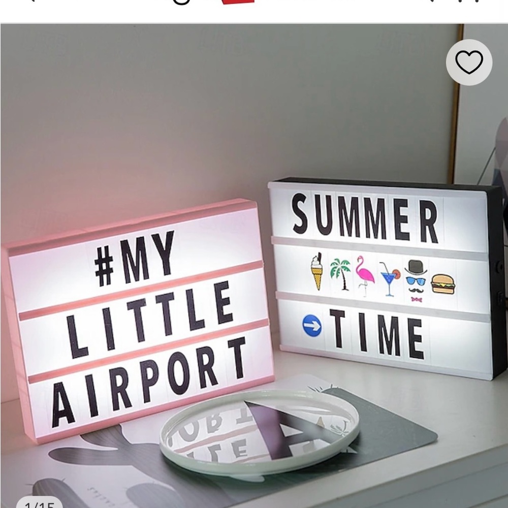 LED Cinematic Light Box! Light Up Message Board with Letters